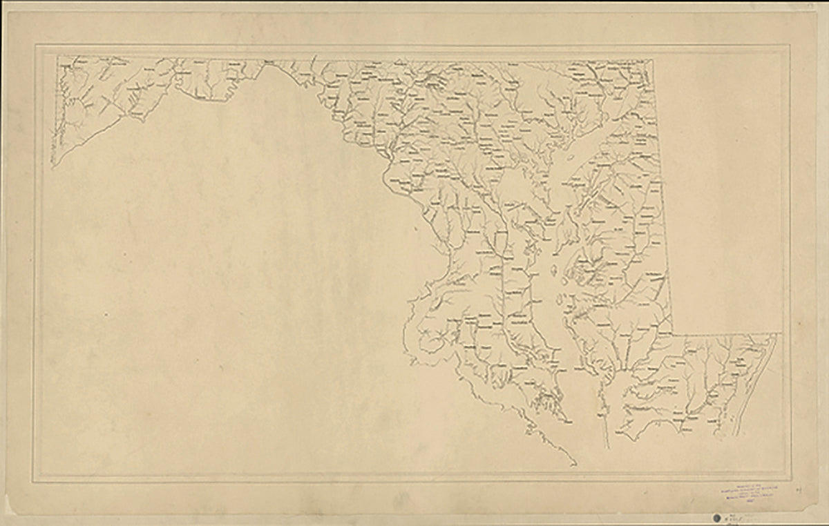 ALEXANDER, John Henry (1812–1867), Eleven maps of Maryland: nine manuscript and two lithographed. 1833-1837