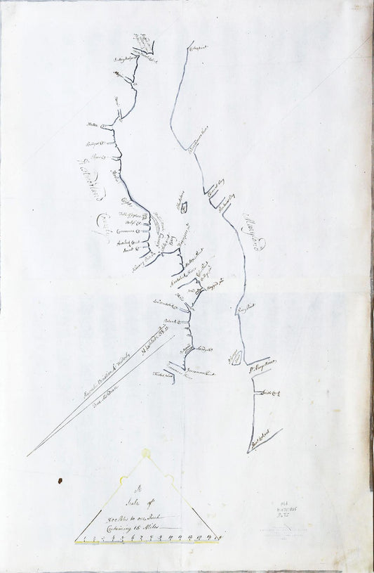 FAIRFAX DOCUMENTS, 3 Manuscript Maps delineating the Land of Lord Thomas sixth Lord Fairfax of Cameron (1693-1781)
