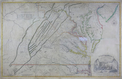 FRY and JEFFERSON. A Map of the Most Inhabited Part of Virginia...1776.
