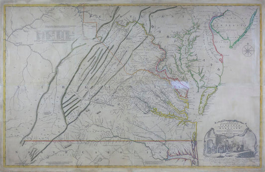 FRY and JEFFERSON. A Map of the Most Inhabited Part of Virginia...1776.
