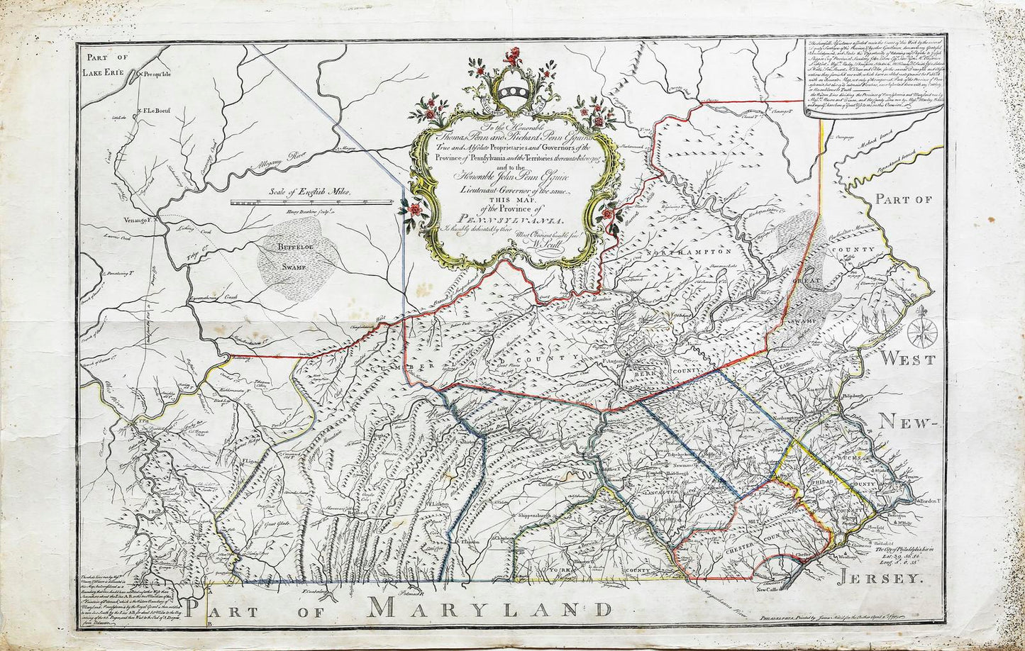 William Scull. Map of the Province of Pennsylvania. 1770.