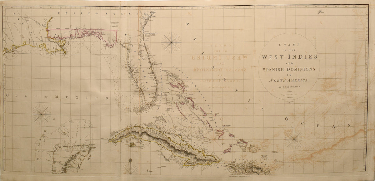 ARROWSMITH, Aaron (1750-1823), Chart of the West Indies and Spanish Dominions in North America