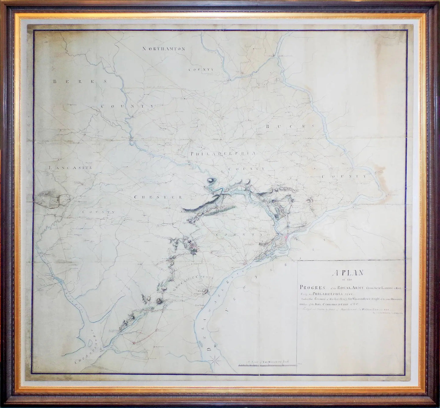 Blaskowitz. A Plan of the Progres of the Royal Army from their Landing at Elk Ferry to Philadelphia...1778.