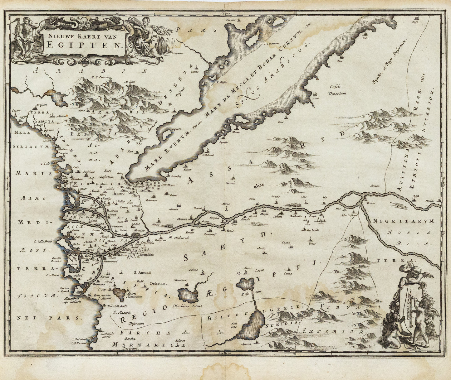 Dapper, Olfert. Niewe Kaert van Egipten. Amsterdam: c. 1668