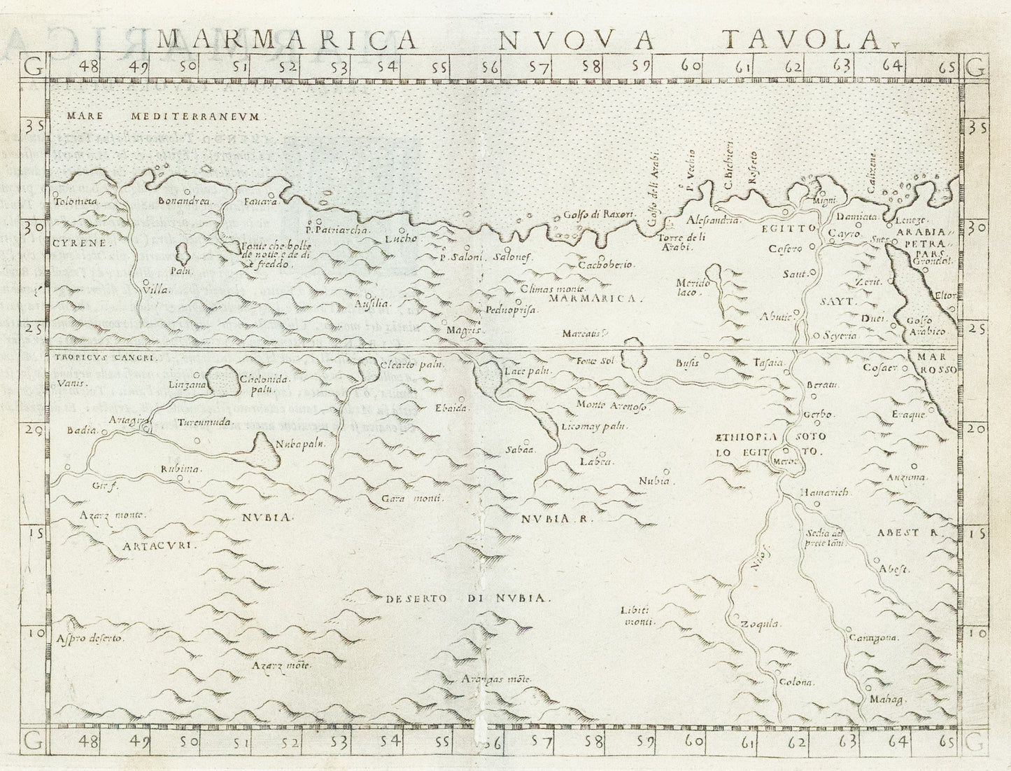 Ptolemy, Claudius and Ruscelli, Girolamo. Marmarcia nuova tavola. Venice: 1561