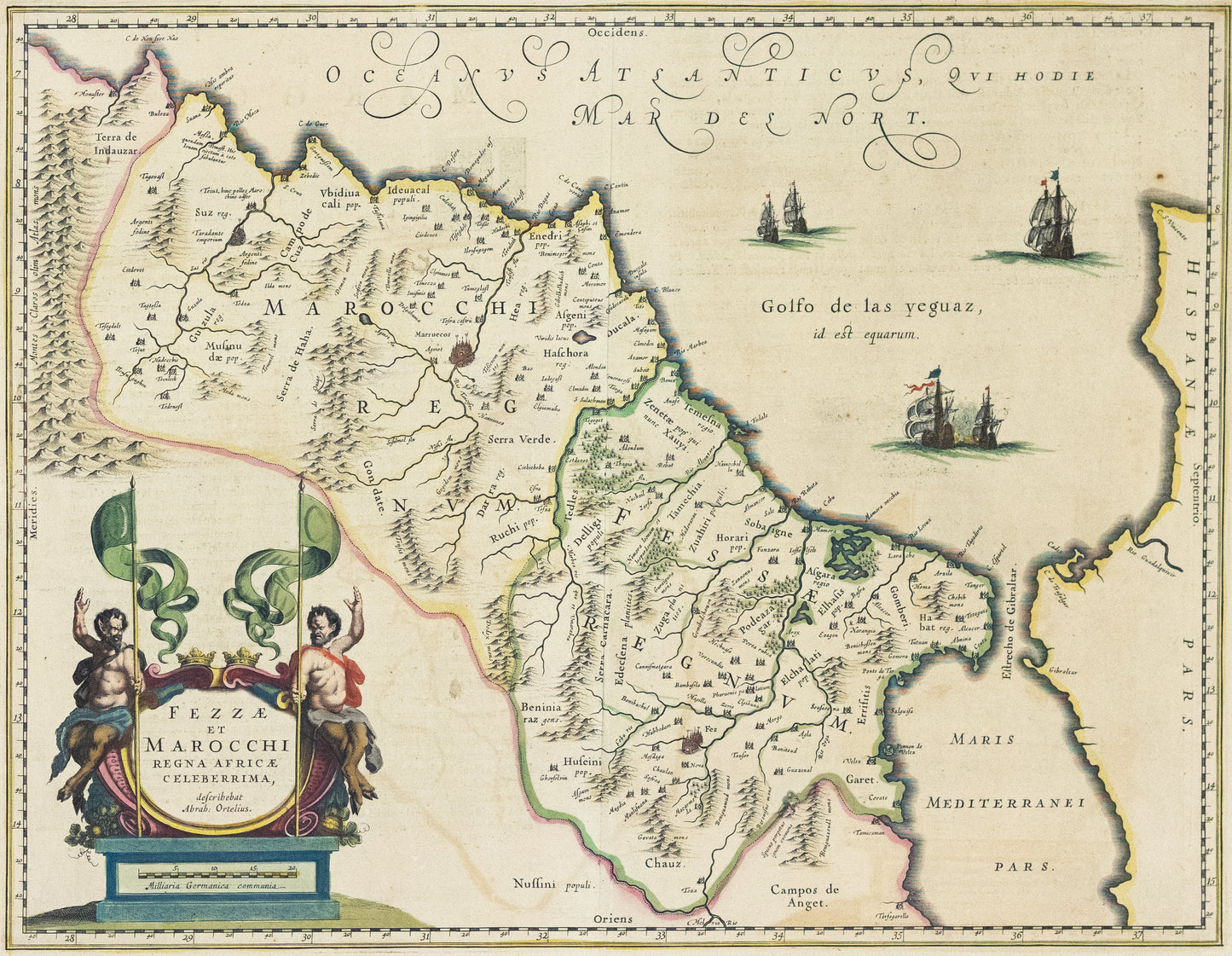 Blaeu, Willem Janszoon. Fezzae et Marocchi Regna Africae Celeberrima. Amsterdam: 1640