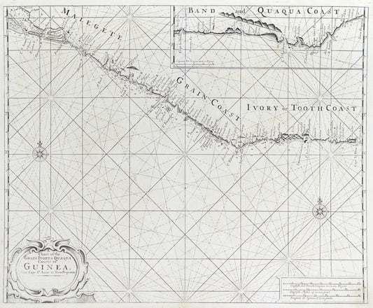 Page, Thomas & William, Mount. A Chart of Grain Ivory & Quaqua Coasts in Guinea. London, 18th c.