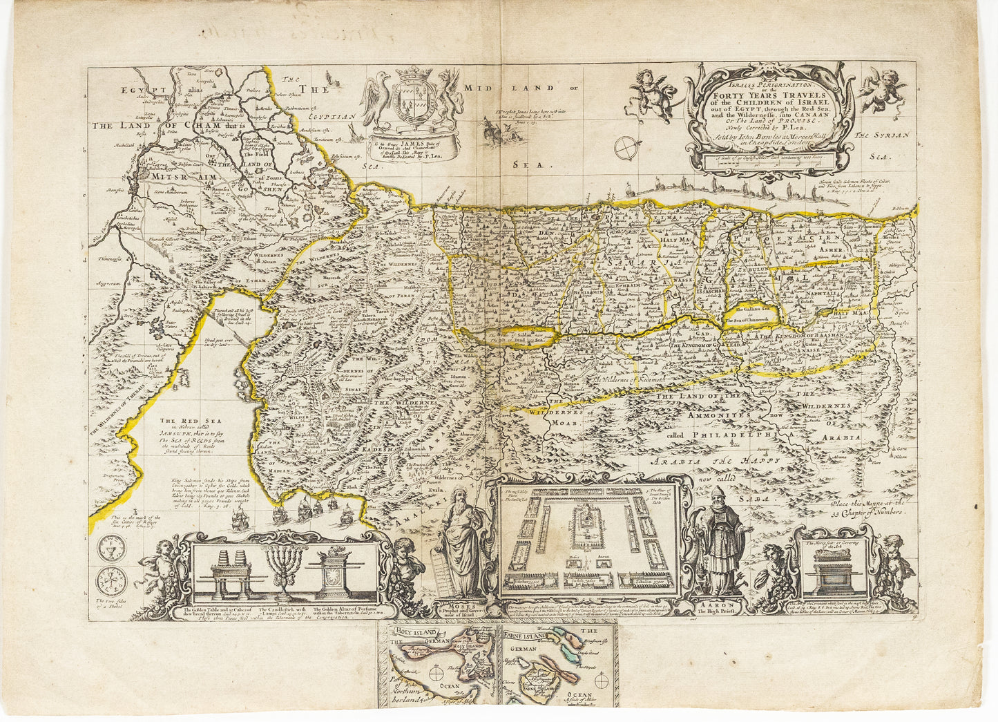 Lea, Philip. Israel's Peregrination or the Forty Years Travels of the Children of Israel out of Egypt. London: 17th c.