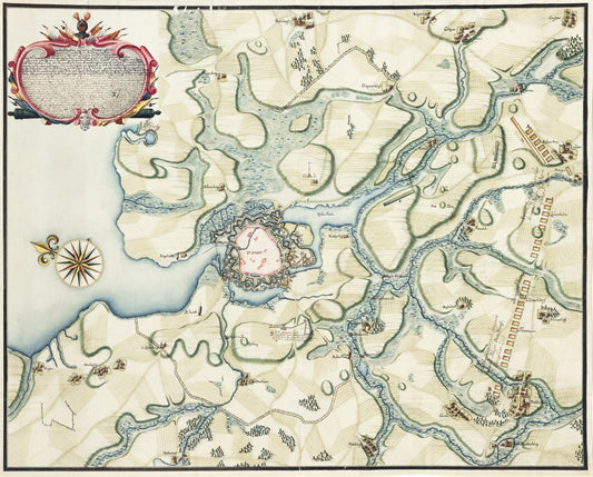 Plan von die Situation und vesting Wismar... Germany, 1711-1712.