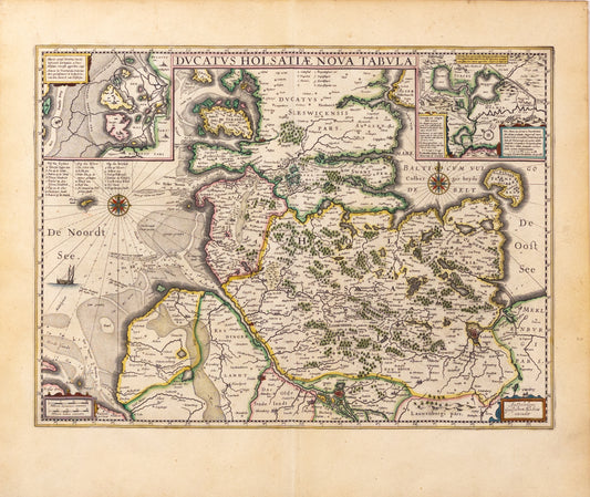 Blaeu, William Janszoon & Johannes. Ducatus Holsatiae Nova Tabula. Amsterdam, 1644.