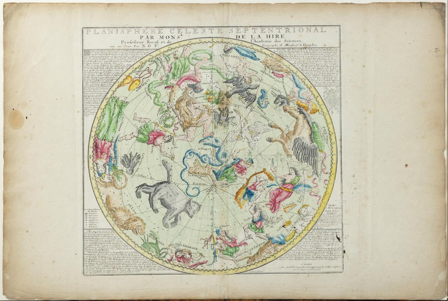 De Fer, Nicholas. Planisphere Celeste Septentrional... Paris: Desnos, 1775.
