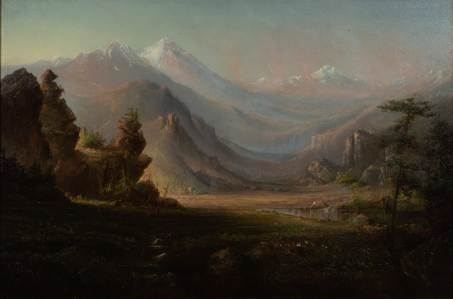 ELKINS, Henry Arthur (American, 1847-1884). Indian Encampment. Estes Park, Colorado. 1867.