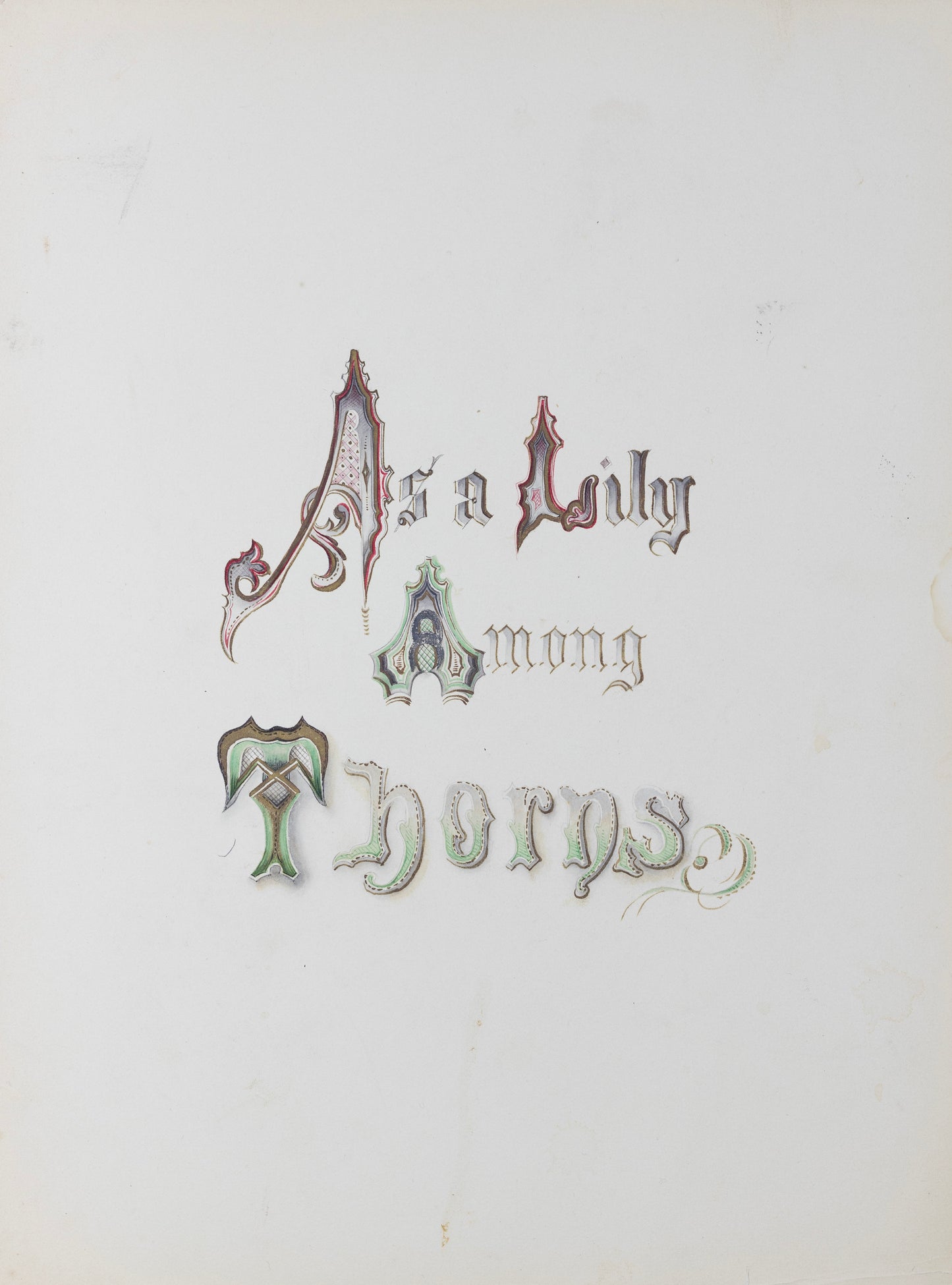 Deborah Gillingham. As a Lily Among Thorns. 1870.