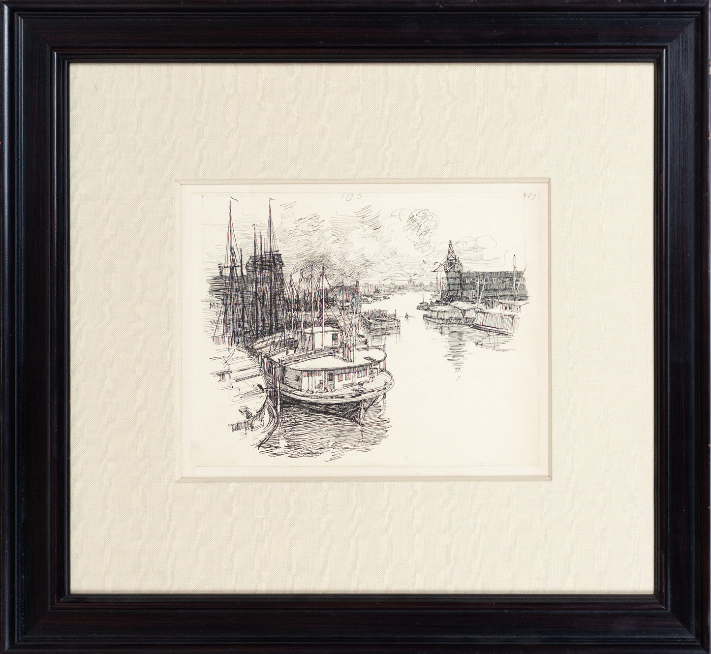 HUARD, Charles (1874-1965). Newtown Creek, Brooklyn. 1905. (New York as I Saw It)