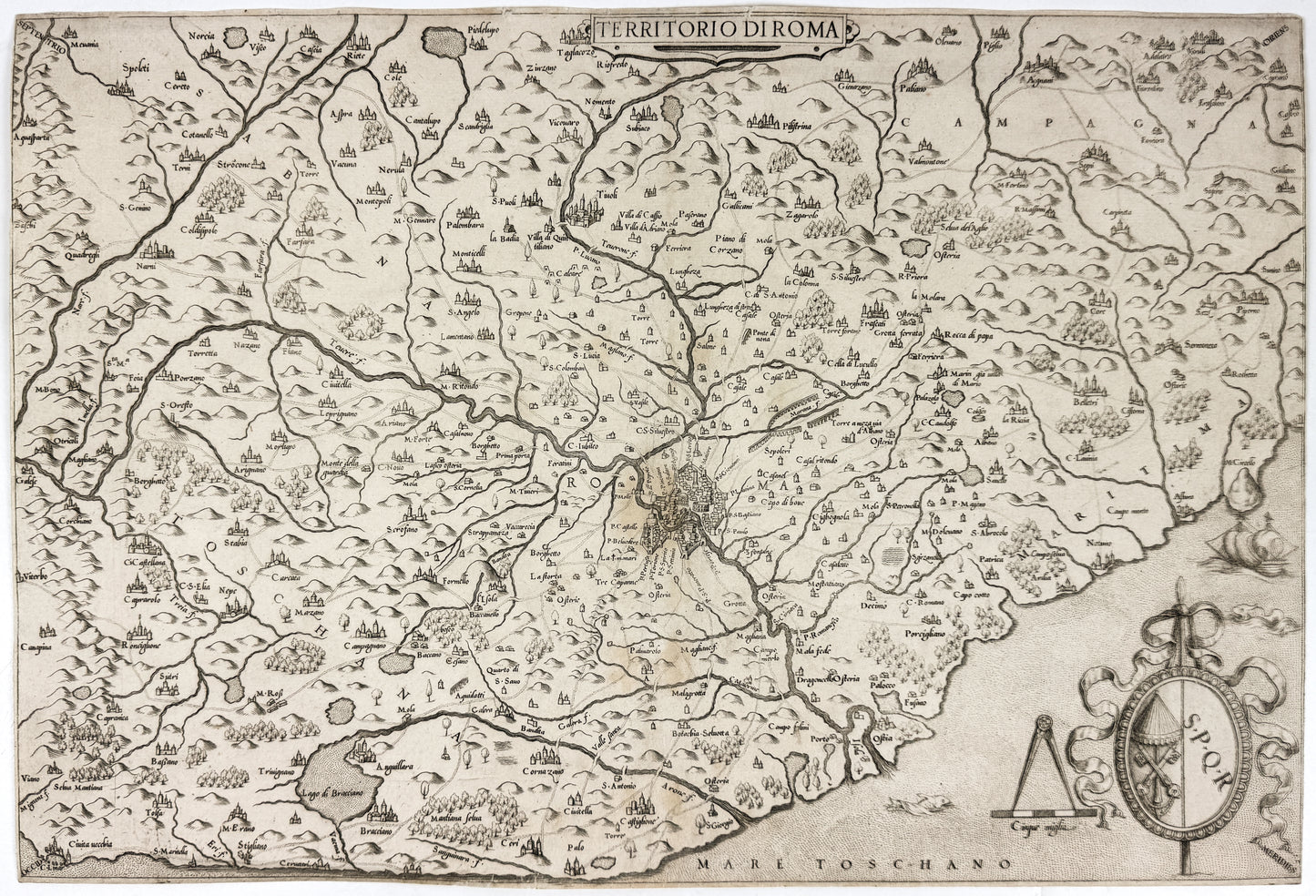 Camocio, Giovanni Francesco (1550-1575). Territoria di Roma. Venice, 1559