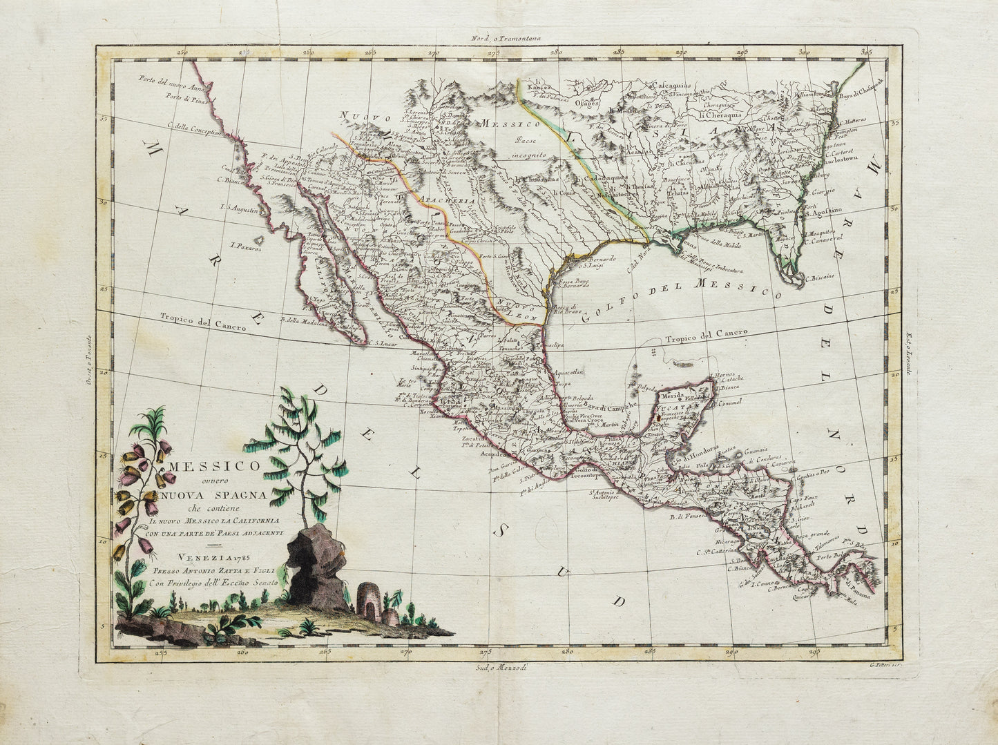 Antonio Zatta. Messico. Venice, 1785.