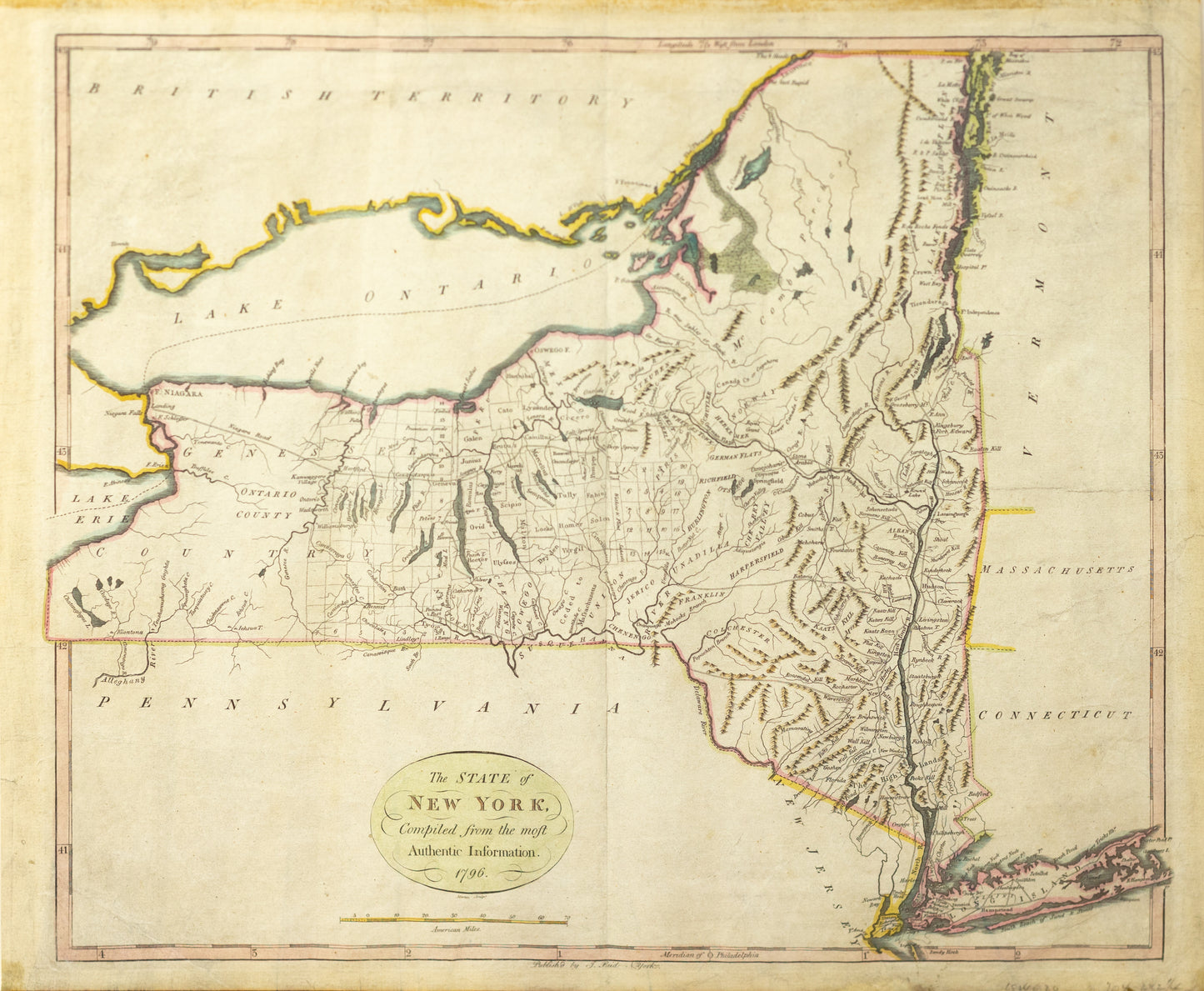 Reid, John. The State of New York Compiled from the most Authentic Information. New York, 1796.