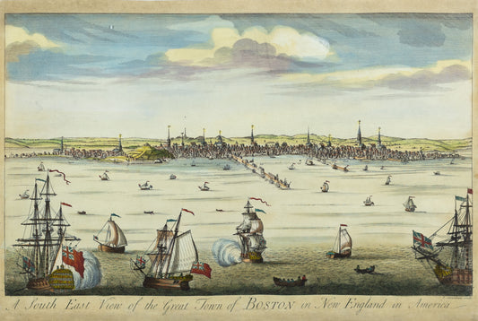 Carwitham, John. A South East View of the Great Town of Boston in New England in America. London, 1764 or later.