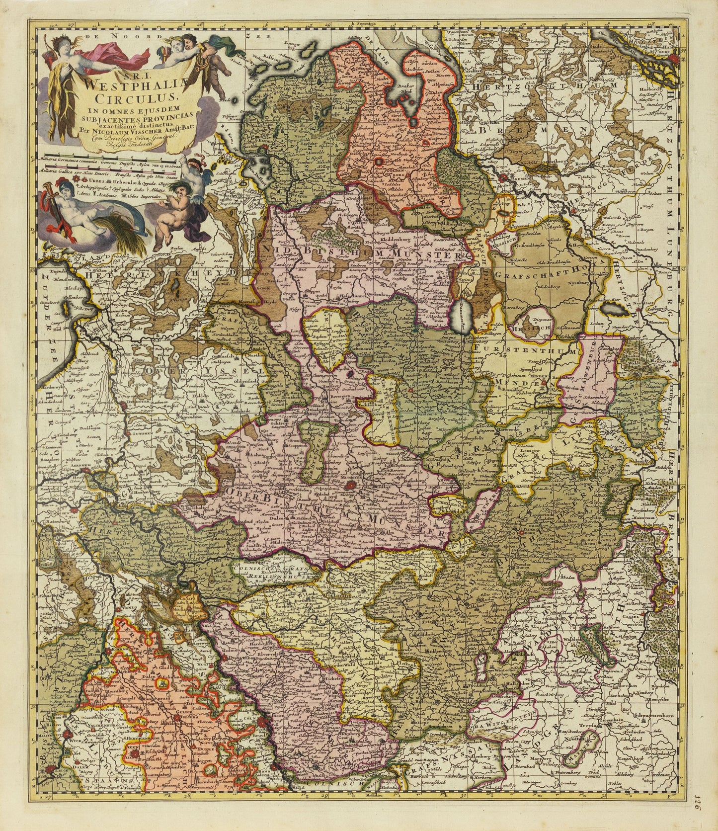 De Wit, Frederick. S.R.I Westphalia Circulus. Amsterdam, c. 1710.
