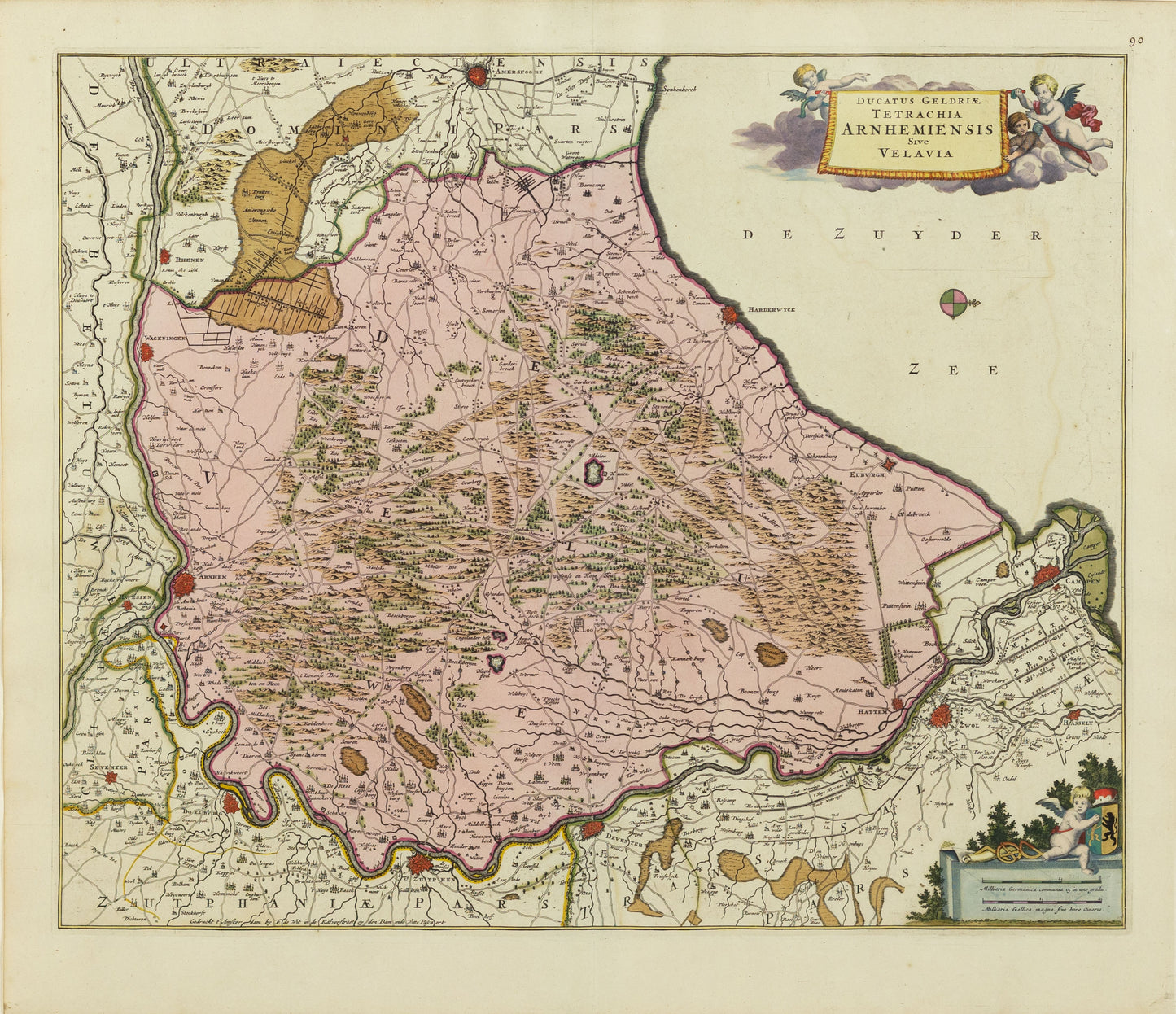 De Wit, Frederick. Ducatus Geldriae Tetrachia Arnhemiensis Sive Velavia. Amsterdam, c. 1710.