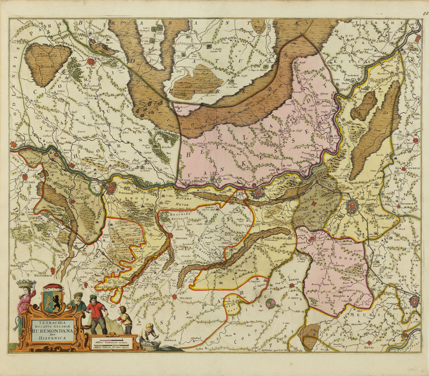 De Wit, Frederick. Tetrachia Ducatus Geldriae Ruremondana Sive Hispanica. Amsterdam, c. 1710.