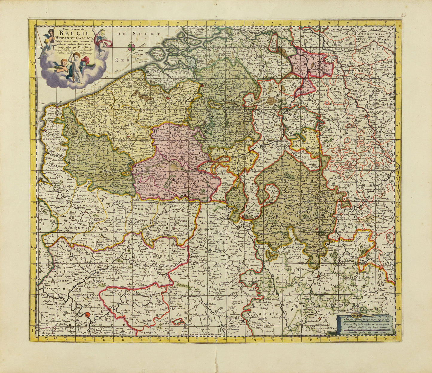 De Wit, Frederick. Nova et Accurata Belgii Hispanici Gallici... Amsterdam, c. 1710.