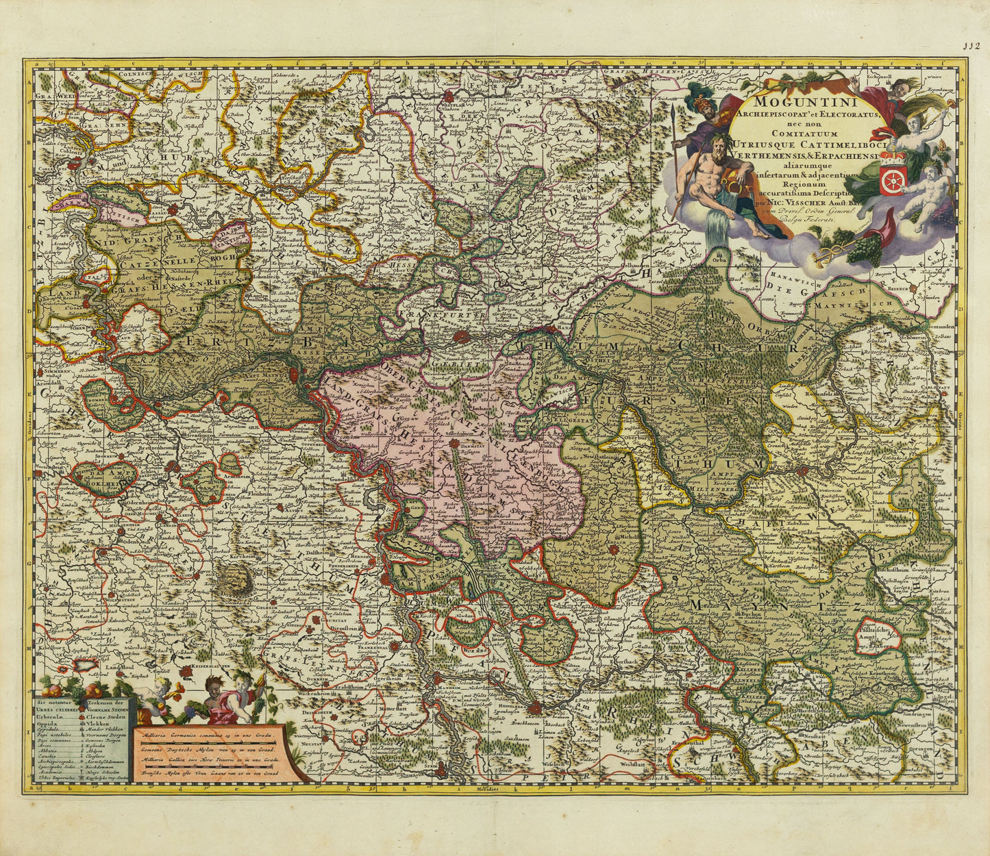De Wit, Frederick. Moguntini Archiepiscopat' et Electoratus nec non Comitatuum... Amsterdam, c. 1710.