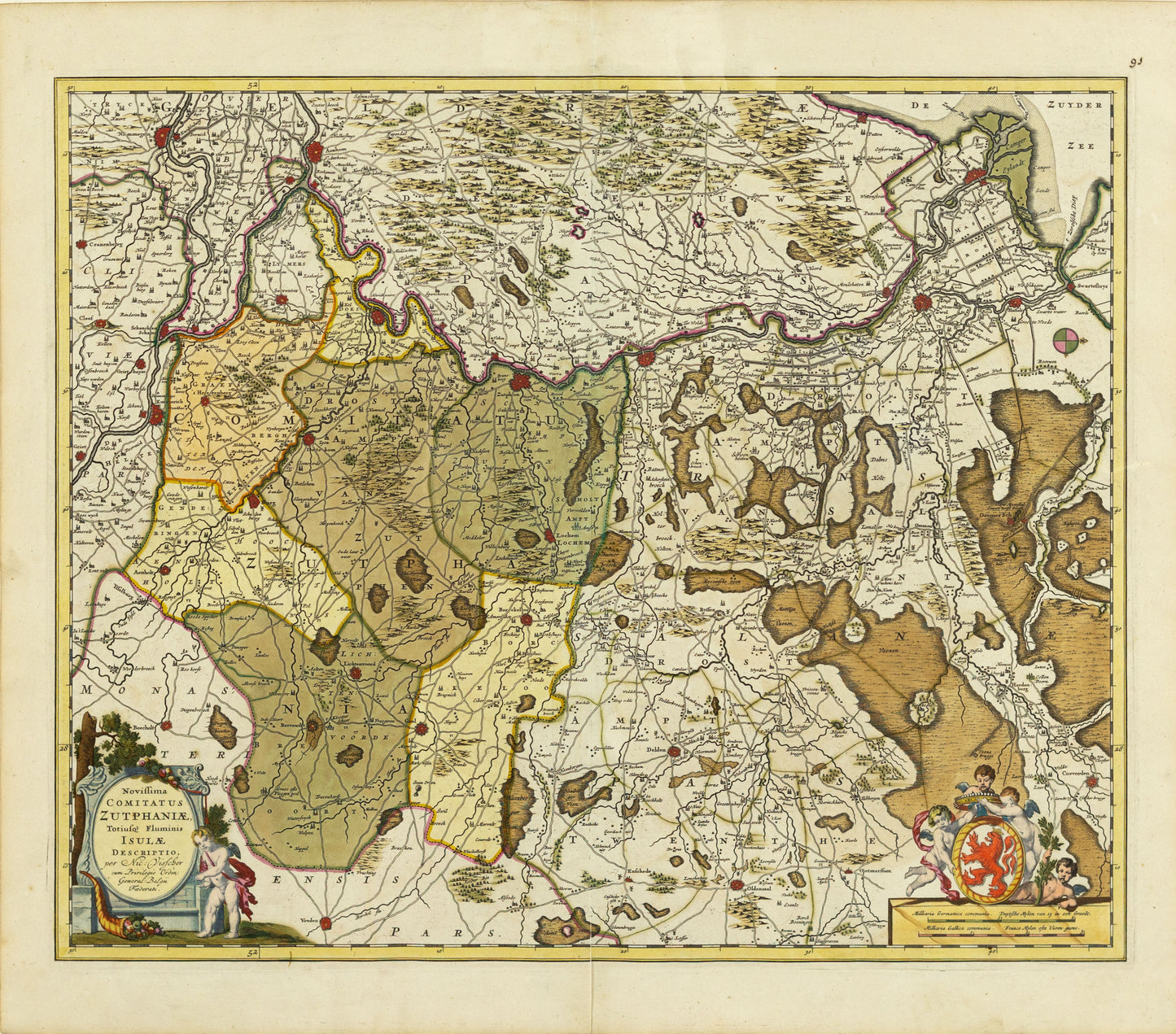 De Wit, Frederick. Novissima Comitatus Zuttphaniae... Amsterdam, c. 1710.