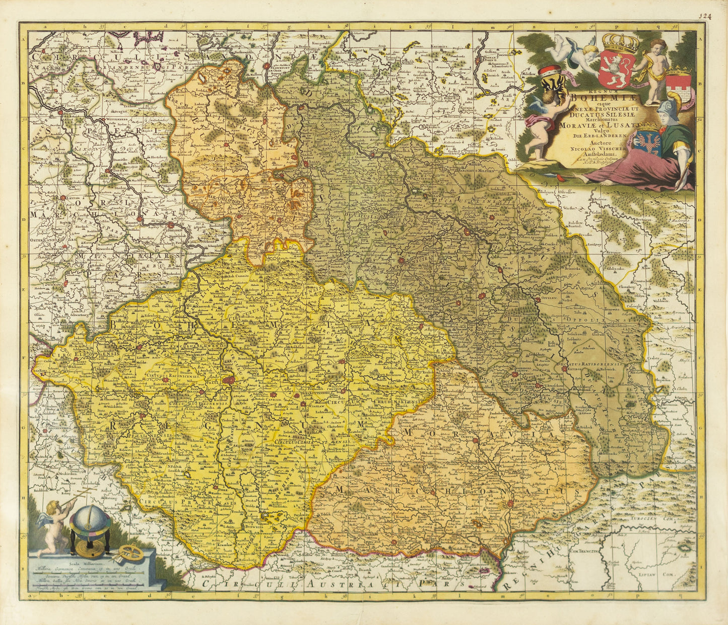 De Wit, Frederick. Regnum Bohemiae eique Annexae Provinciae ut Ducatus Silesiae... Amsterdam, c. 1710.