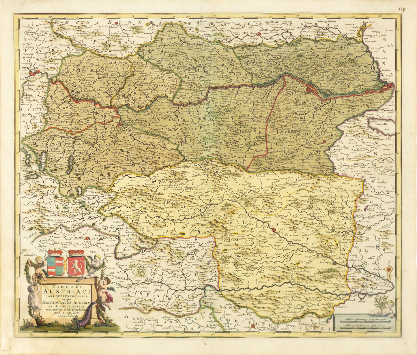 De Wit, Frederick. Circuli Austriaci Pars Septentrionalis... Amsterdam, c. 1710.