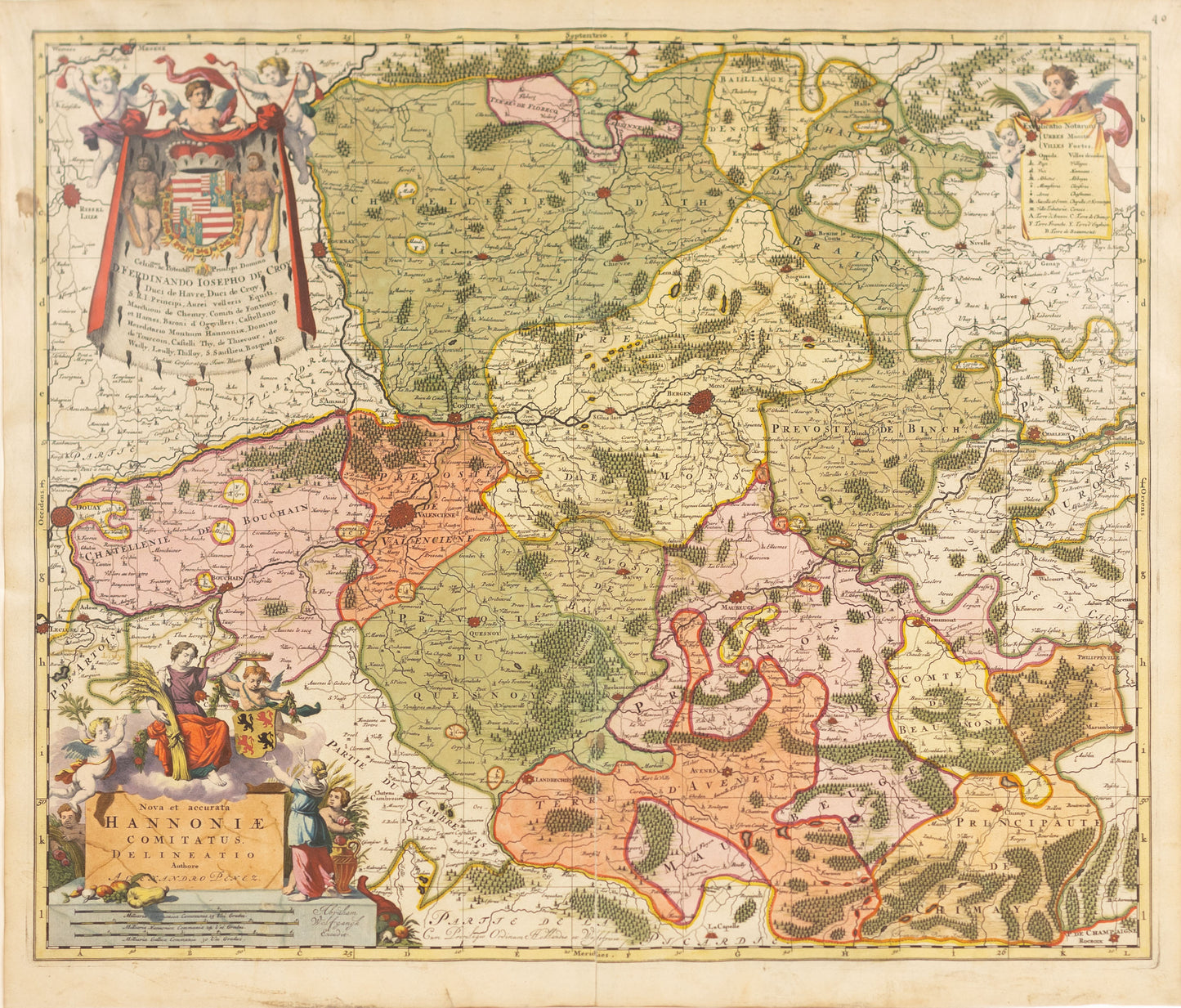 De Wit, Frederick. Nova et accurata Hannoniae Comitatus. Amsterdam, c. 1710.
