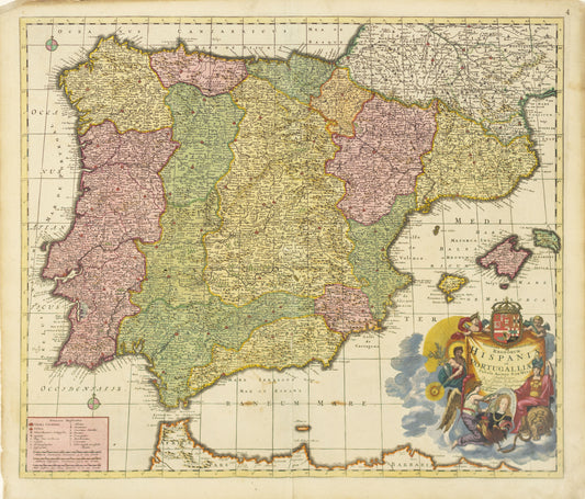 De Wit, Frederick. Novifsima et Accuratifsima Regnorum Hispania et Portugalliae. Amsterdam, c. 1710.
