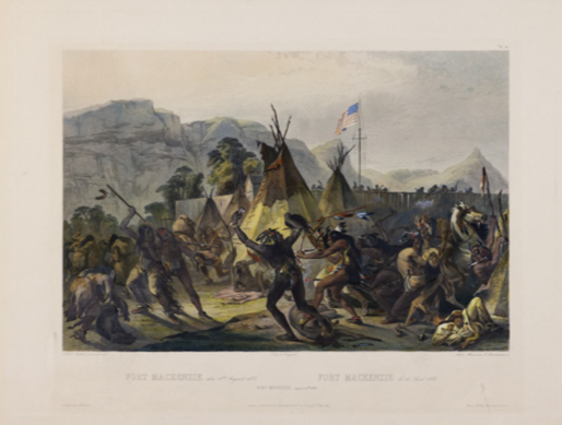 Karl Bodmer (1809-1893), Fort Mackenzie August 18th 1833