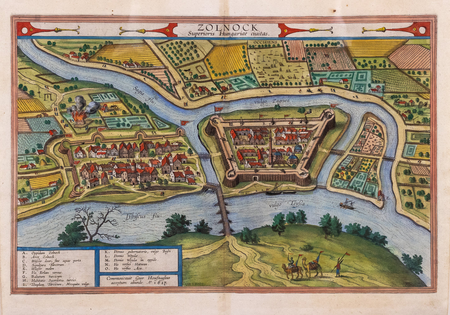 Houfnaglius, Georgius. Zolnock Superioris Hungariae cuitas. 1617.