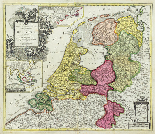 Heirs, Homann. Belgii Pars Septentrionalis Communi Nominee Vulgo Hollandia. Nuremburg, 1703.