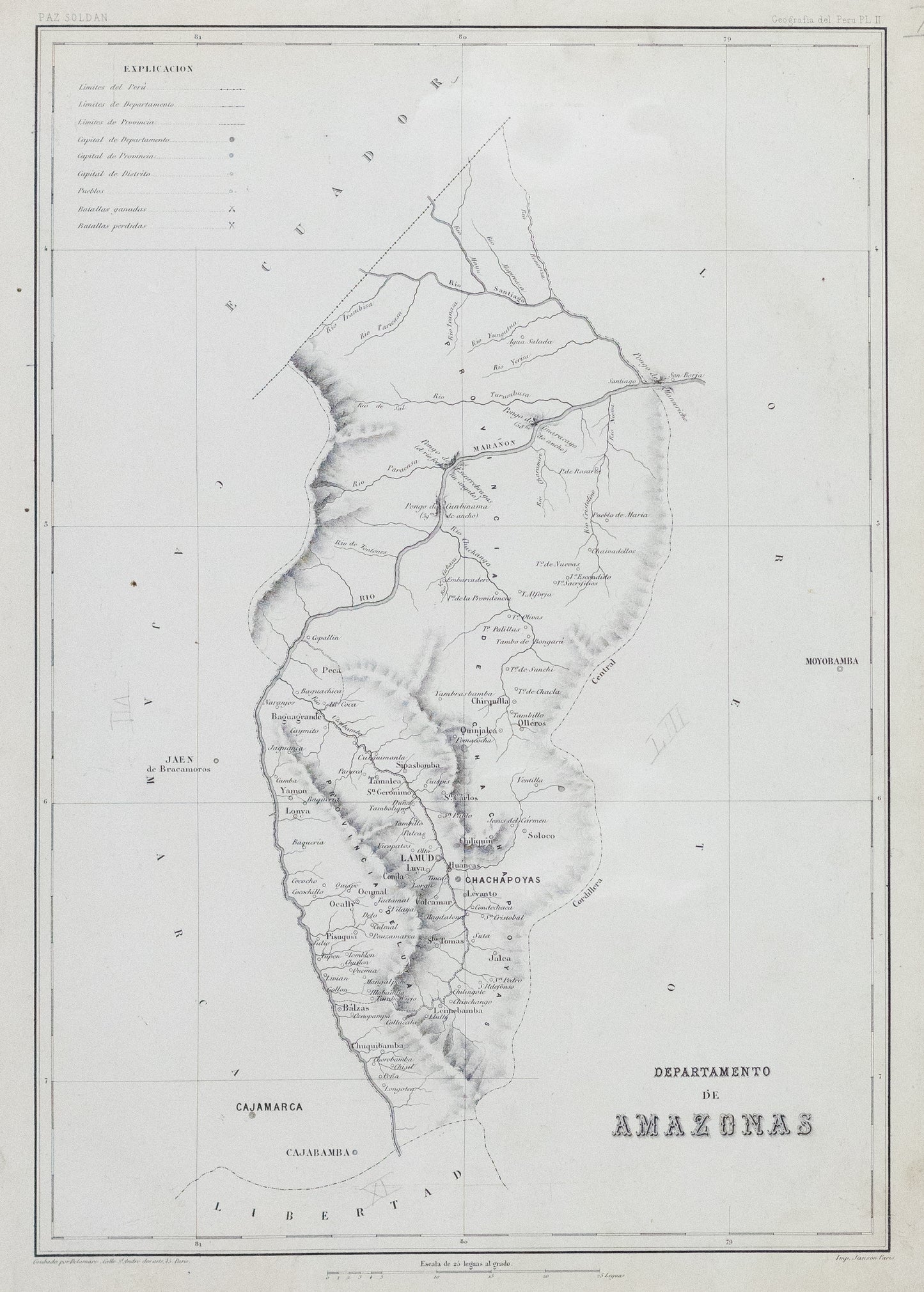 Soldan, Paz. Departamento de Amazonas. Paris, ca. 1865.