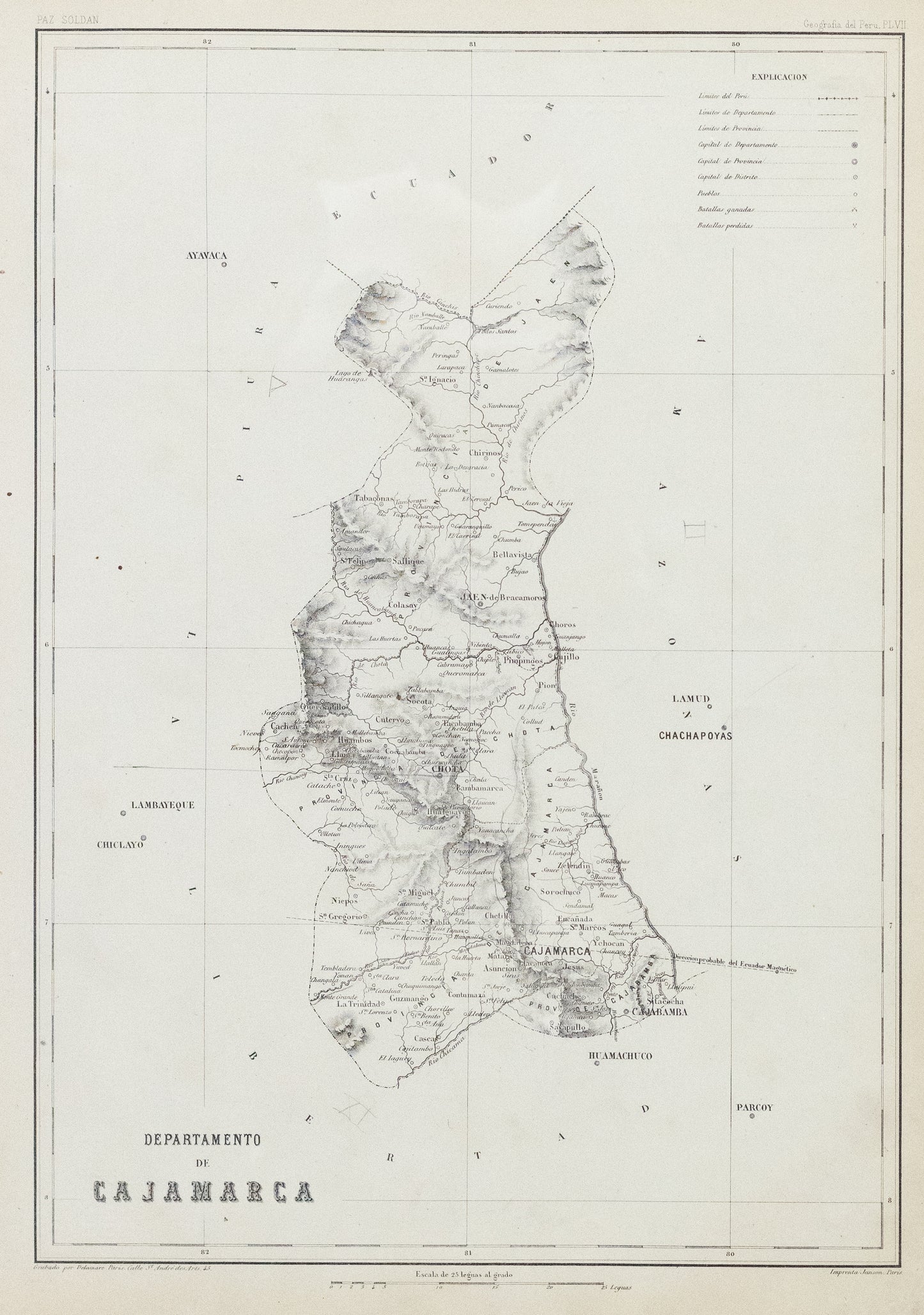 Soldan, Paz. Departamento de Cajamarca. Paris, ca. 1865.