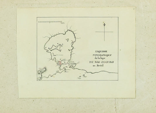 Freminville, Christophe-Paulin de la Poix. Esquisse Topographique de la Baye de Rio Janeiro. ca. 1823-1829