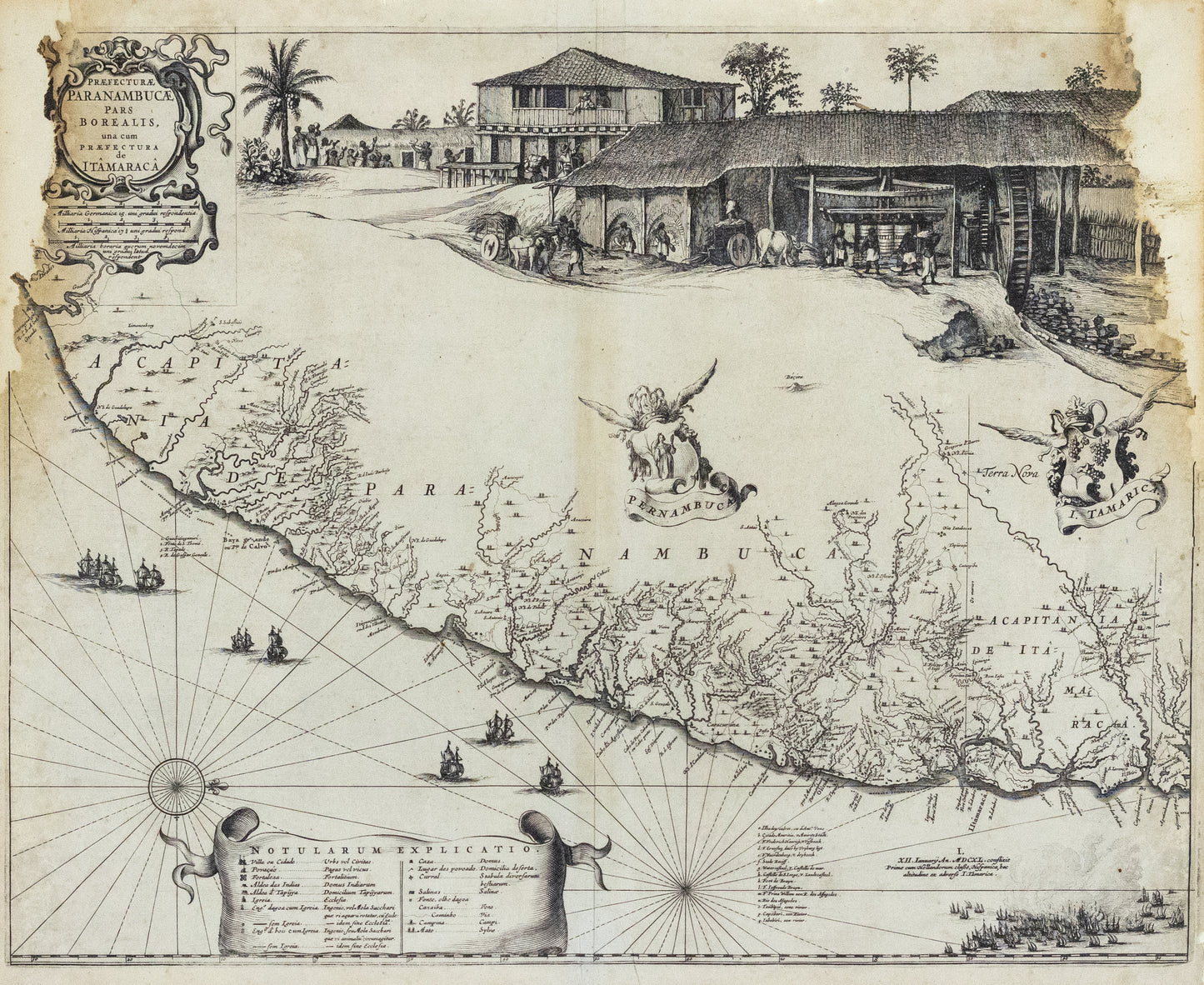 Barleus, Gaspar. Prefecture Paranambucae Pars Borealis una cum Praefectura de Itamaraca. Amsterdam, 1695.