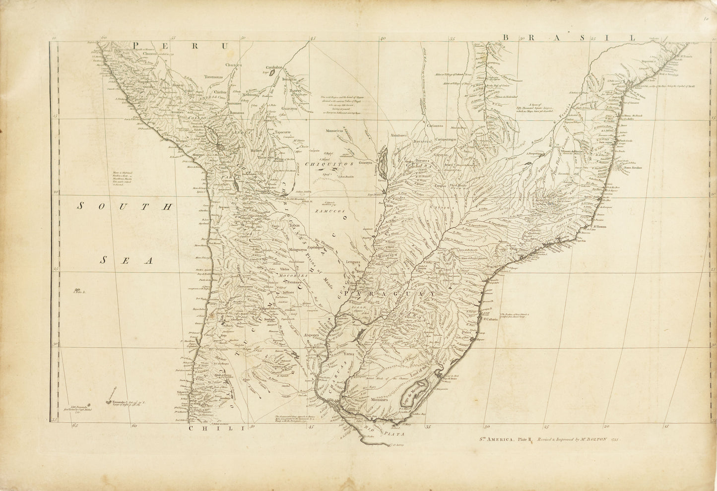 Matthew Bolton (active circa 1750s). South America...1755