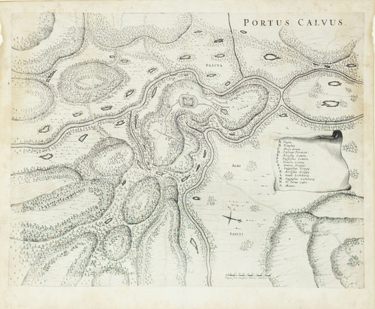 Blaeu, Johannes. Portus Calvus. Salvador, 1649.