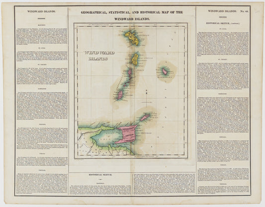 Carey, Henry Charles and Lea, Isaac. Geographical, Statistical, and Historical Map of the Windward Islands. Philadelphia, 1822.