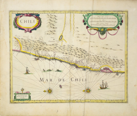 Jansson, Johan. Atlas Blavianus Magnus: Chile. 1636.