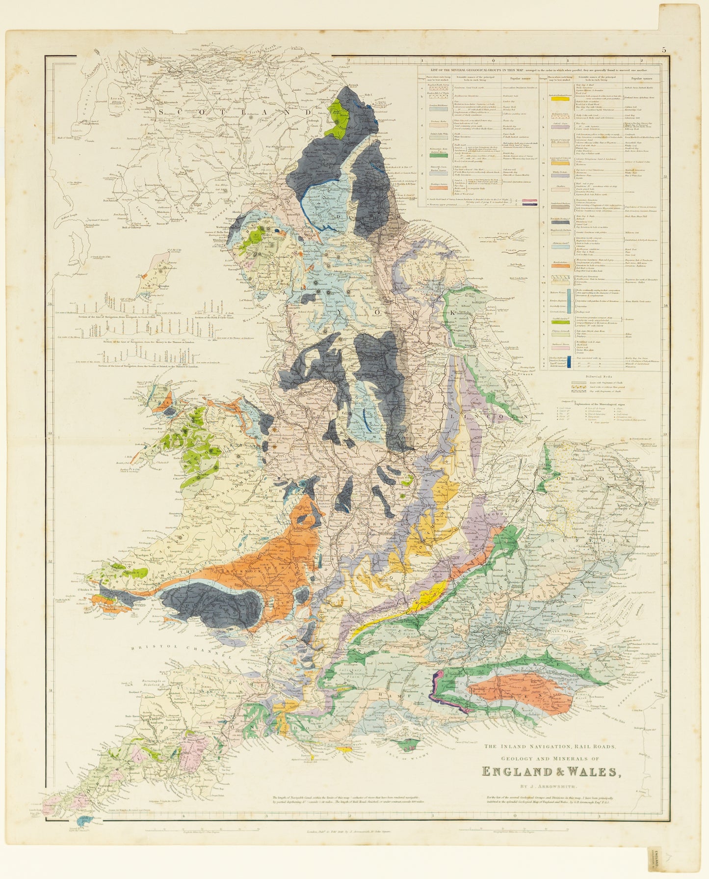 Arrowsmith, J. The Inland Navigation, Railroads, Geology and Minerals of England & Wales. London: 1842