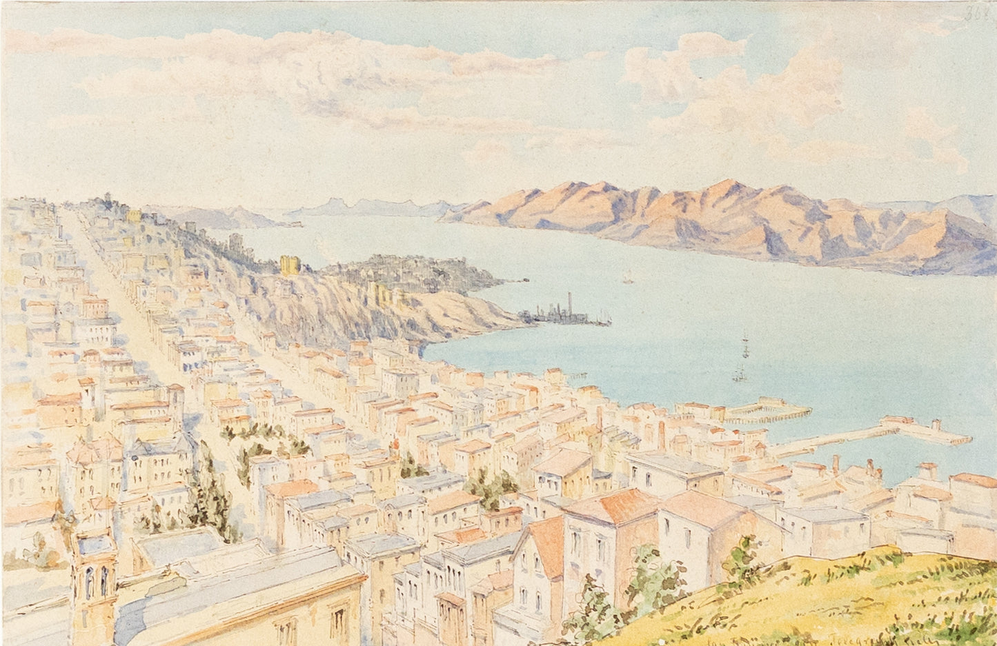 GERMAN SCHOOL, 1877-78. San Francisco from Telegraph Hill