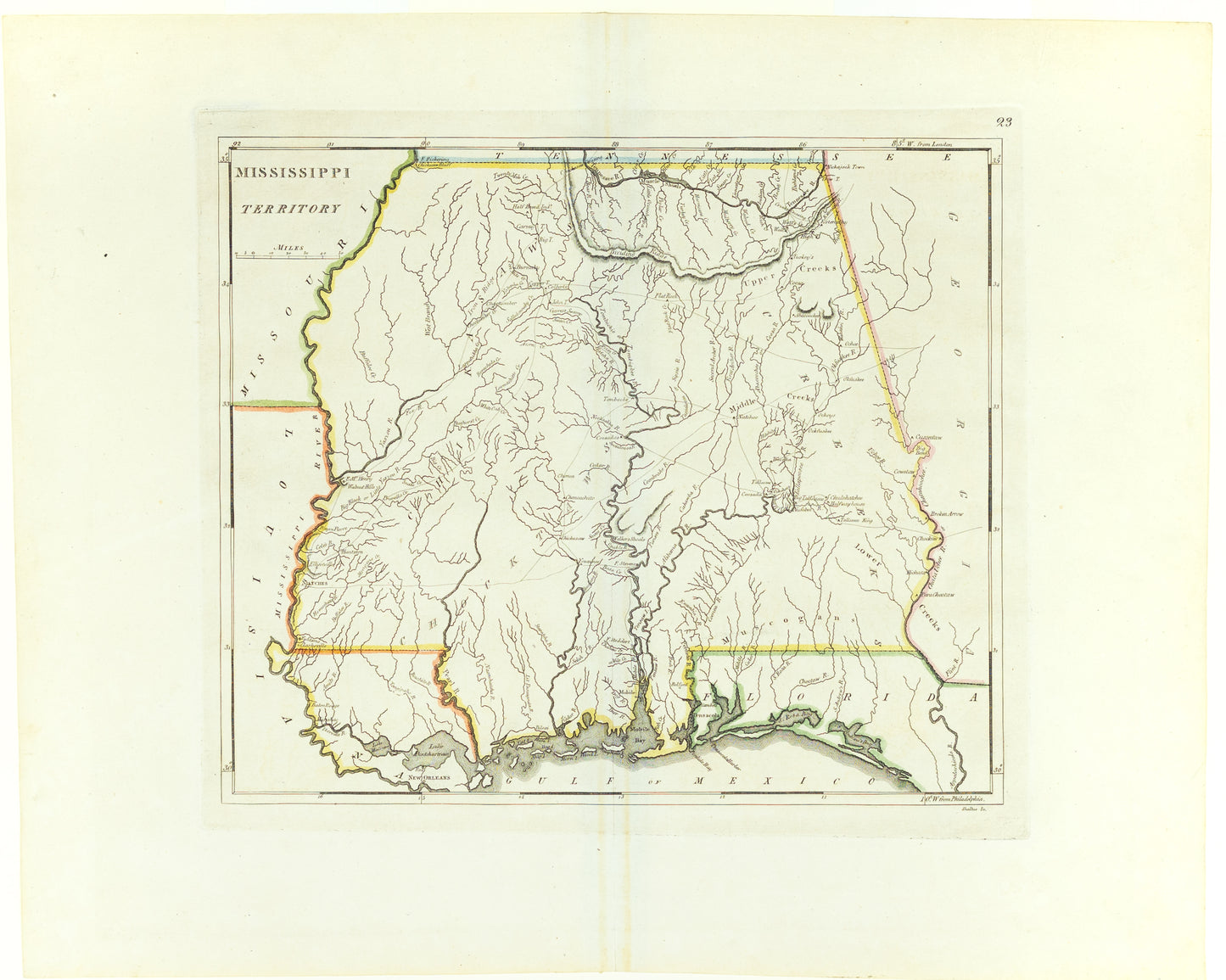 Carey, Matthew. Mississippi Territory. Philadelphia, 1814.