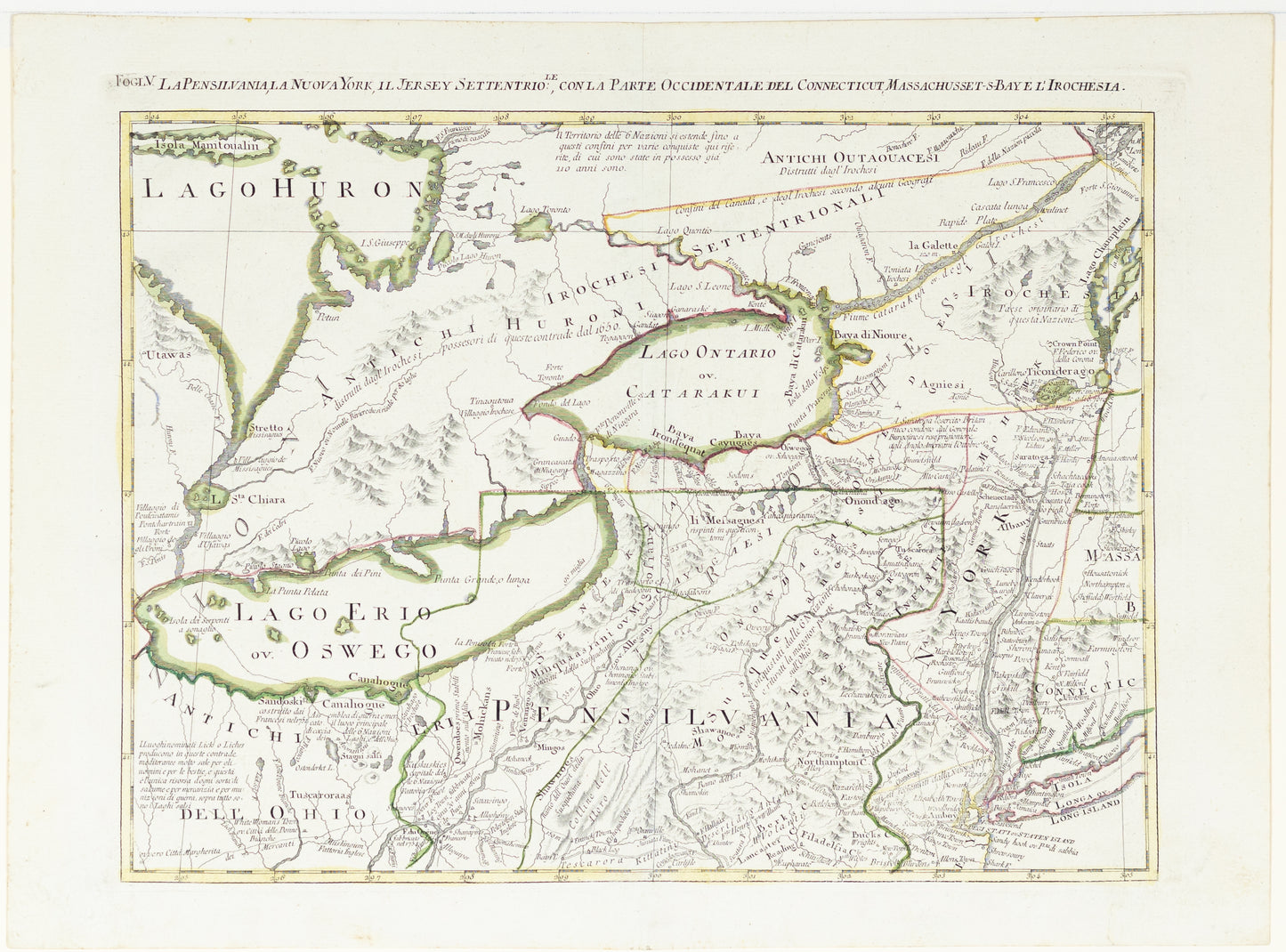 Zatta, Antonia. La Pensilvania, la Nuova York, il Jersey Settentriole: con la parte occidentale del Connecticut, Massachusset-s-bay e l'Irochesia. Venice, 1778.