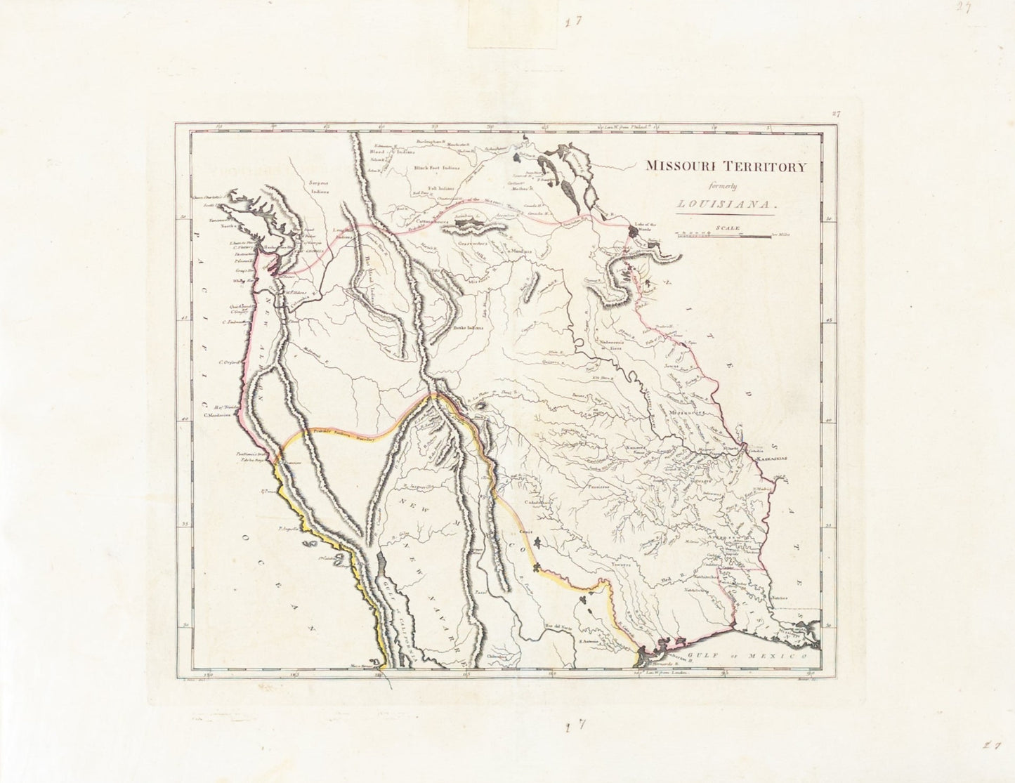 Carey, Matthew. Missouri Territory formerly Louisiana. Philadelphia, 1818.