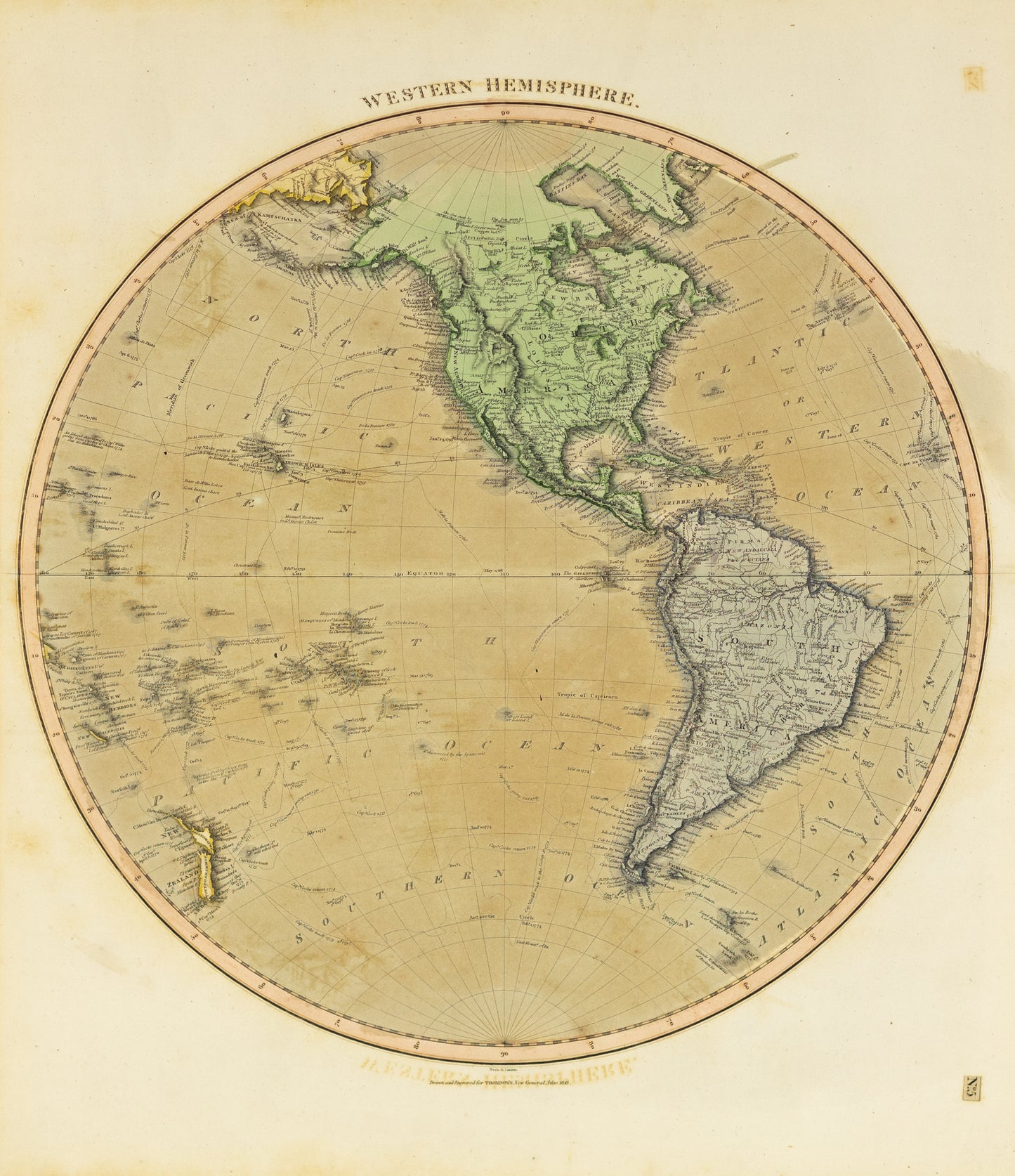 Thomson, John. Western Hemisphere. London, 1817.