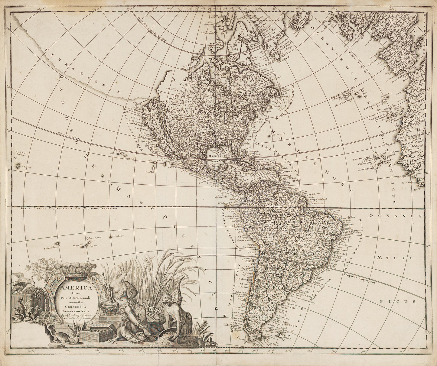 Valk, Gerard. America aurea pars altera Mundi. Amsterdam, 1710.